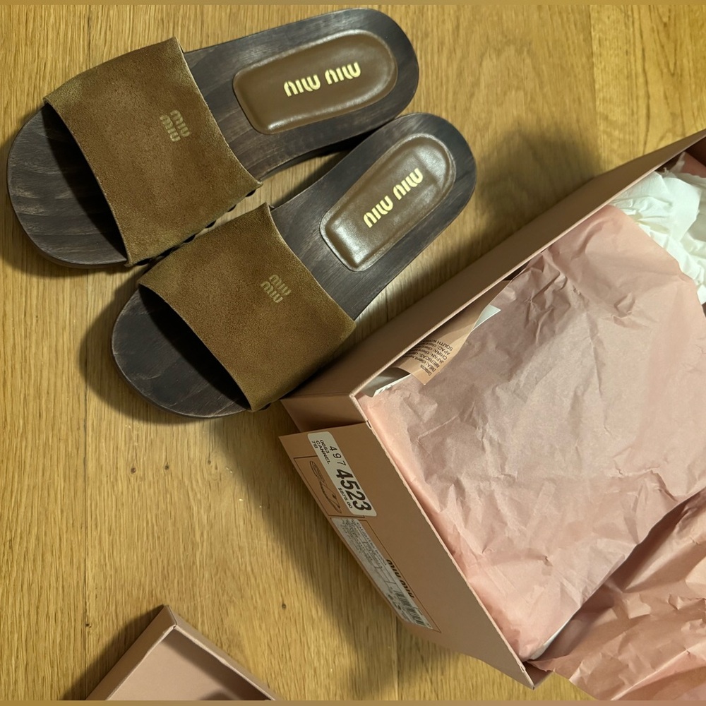 Miu Miu Suede Sandal - Picture 2 of 3